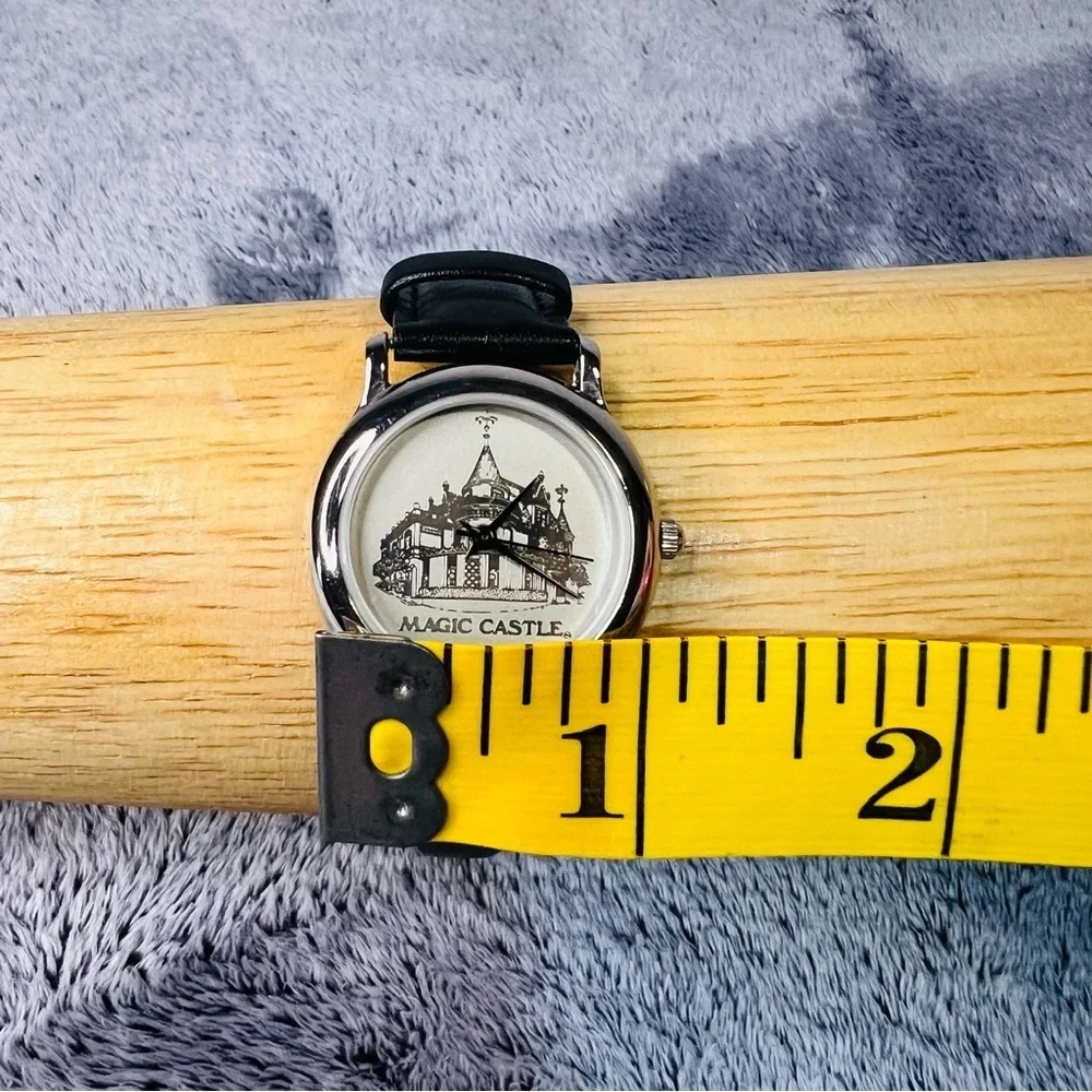 Vintage Iconic Magic Castle Members Only Club Watch Black Leather Band